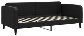 vidaXL Καναπές Κρεβάτι Συρόμενος Μαύρος 90 x 200 εκ. Υφασμάτινος