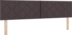 vidaXL LED κεφαλάρι Καφέ 180 cm ύφασμα