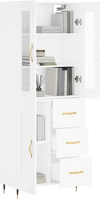 vidaXL Ντουλάπι Λευκό 69,5x34x180 εκ. από Επεξεργασμένο Ξύλο