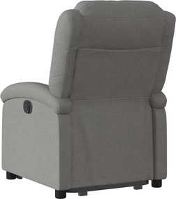 vidaXL Πολυθρόνα Ανακλινόμενη με Ανύψωση Σκούρο Γκρι Υφασμάτινη