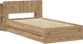 vidaXL Καλάθι με αποθήκη και κεφαλάρι Artisan Δρυς 80 x 200 cm
