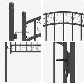 vidaXL Πύλη Φράχτη EMMEN 104 x 98,5 cm Κλειδώσιμο