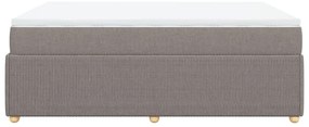 vidaXL Κρεβάτι Boxspring με Στρώμα Taupe 140x190 εκ. Υφασμάτινο