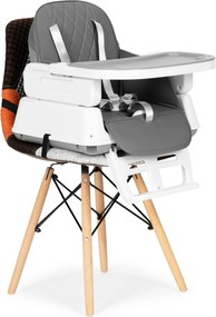 3-in-1 foldable children's feeding chair ECOTOYS gray