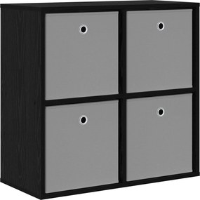vidaXL Πλαϊνό γραφείο Μαύρη Οξυά 68,5 x 32 x 67 εκ