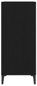 vidaXL Ντουλάπι Δίσκων Μαύρο Δρυς 84,5x38x89 εκ Επεξεργασμένο Ξύλο