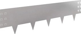 vidaXL Περίγραμμα γκαζόν 20 τμχ. 100 x 25 cm Ανοξείδωτο Ατσάλι Ασημί
