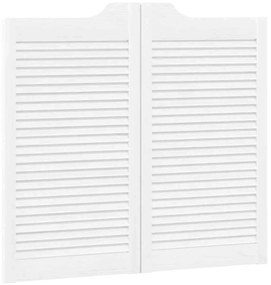 vidaXL Ανοιγόμενες πόρτες Louvred Design 2 ζευγών Λευκό 90x80 cm