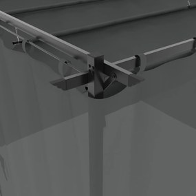 vidaXL Κιόσκι με Κουρτίνες Ανθρακί 3 x 3 μ. Ατσάλινο