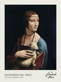 Αναπαραγωγή The Lady with an Ermine (1490), Leonardo Da Vinci