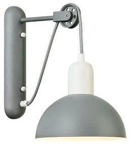 Φωτιστικό Τοίχου - Απλίκα EG5791W26G 1ΧΕ14 27X18X32 Grey-White Aca Decor Metal