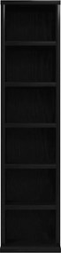 ντουλάπι CD vidaXL Μαύρη δρυς 21x20x88 cm Κατασκευασμένο ξύλο