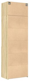 Ραφιέρα με Ντουλάπια Sonoma Δρυς 70x42,5x225 εκ. Επεξ. Ξύλο - Καφέ