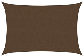 vidaXL Πανί Σκίασης Καφέ 2,5 x 4 μ. από HDPE 160 γρ./μ²