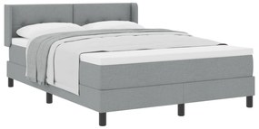 vidaXL Κρεβάτι με Ελατήρια και Στρώμα - Γκρι - 160 x 200 εκ. - Ύφασμα
