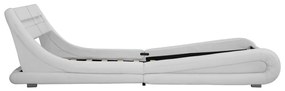 Πλαίσιο Κρεβατιού με LED Λευκό 140x200 εκ. από Συνθετικό Δέρμα - Λευκό
