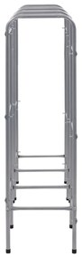 vidaXL Ράφι Αποθήκευσης για 9 Κιβώτια Ασημί 145x33x116 εκ. Ατσάλινο