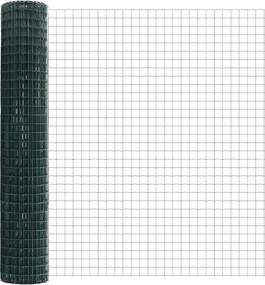 vidaXL Φράχτης με Στήλες. Πράσινο 1.6 x 10 m Ατσάλι