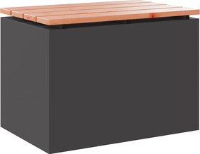 vidaXL Παγκάκι κήπου Μαύρο 60 x 40 x 43 εκ
