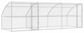 vidaXL Κλουβί Σκύλου 3 pcs Ασημί 6 x 2 x 2 m Γαλβανισμένος χάλυβας