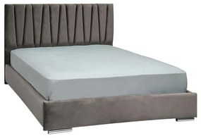 Επενδυμένο Κρεβάτι Palermo Fylliana Taupe Διπλό 160x200 εκ 175x214x115 εκ.