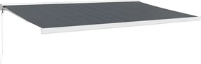 vidaXL Τέντα Πτυσσόμενη Ανθρακί 5 x 3 μ. Ύφασμα και Αλουμίνιο