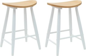 vidaXL Καρέκλες φαγητού 2 pcs Λευκό 46 x 37 x 63 εκ