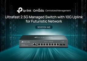 TP-LINK L2+ managed switch SG3210X-M2, 8x 2.5Gbps θύρες, V1.0