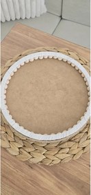 Διακοσμητικός δίσκος παρουσίασης από ξύλο Λευκό 25x20 cm