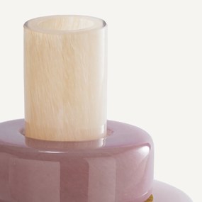 Βάζο με 5 δαχτυλίδια από φυσητό γυαλί, ύψος 32 εκ., Maveo