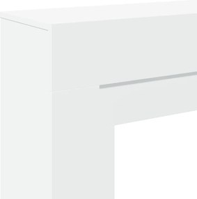 vidaXL Πλαίσιο Τζακιού Λευκό 100x30x87,5 εκ. από Επεξ. Ξύλο