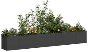 vidaXL Ζαρντινιέρα Μαύρη 280x40x40 εκ. από Χάλυβα Ψυχρής Έλασης