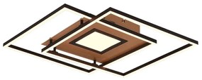 Φωτιστικό Οροφής - Πλαφονιέρα Via 620710380 50x50x7cm 1xSMD-LED 36W Dimmable Gold-Black Trio Lighting