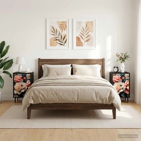 vidaXL Κομοδίνο BORNE 2 τμχ. Μαύρη Δρυς 36 x 33 x 61 εκ.