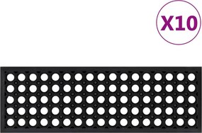 vidaXL Πατάκια Σκάλας 10 τεμ. 25 x 75 εκ. από Καουτσούκ