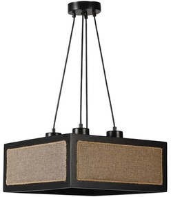 Φωτιστικό Οροφής Kumsal 941RTN1183 41x41x70cm 4xE27 40W Beige-Black Opviq