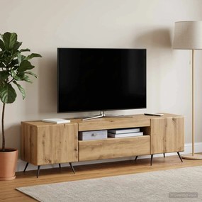 vidaXL Ντουλάπα LED Τηλεόρασης Artisan Δρυς Επεξεργασμένο Ξύλο