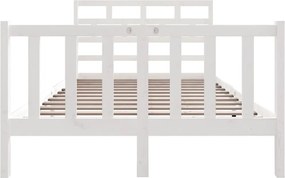 vidaXL Πλαίσιο Κρεβατιού Λευκό 120x190 εκ Μασίφ Πεύκο Small Double