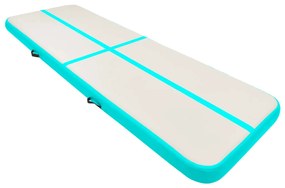 vidaXL Στρώμα Ενόργανης Φουσκωτό Πράσινο 500x100x20 εκ. PVC με Τρόμπα