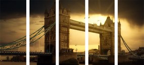 Εικόνα 5 μερών ενός ηλιοβασιλέματος πάνω από τη Γέφυρα του Πύργου - 100x50