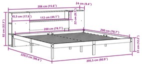 ΚΡΕΒΑΤΙ ΒΙΒΛΙΟΘΗΚΗ ΧΩΡΙΣ ΣΤΡΩΜΑ 200X200 ΕΚ ΜΑΣΙΦ ΞΥΛΟ ΠΕΥΚΟΥ 3321558