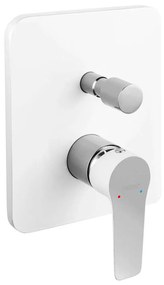 Μίκτης Μπαταρίας Ντους 2 Εξόδων Adore BDR7P White-Chrome Ferro Brass