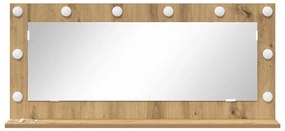 vidaXL Καθρέφτης τουαλέτας με καθρέφτη Artisan Oak 100 x 45 x 18 εκ.