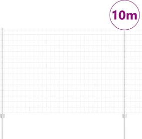 vidaXL Τεντώτο με στήριγμα Ασημί 1,5 x 10 m Ατσάλι
