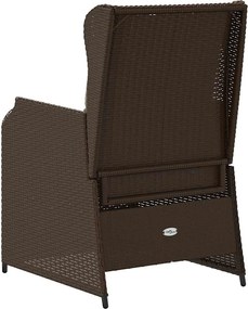 vidaXL Παγκάκι κήπου 2 pcs Καφέ συνθετικό ρατάν