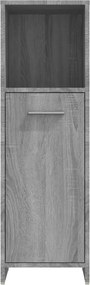 vidaXL Ντουλάπι Μπάνιου Γκρι Sonoma 30x30x95 εκ. Επεξεργασμένο Ξύλο