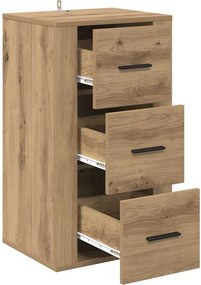 vidaXL Πλαϊνό γραφείο Artisan Oak 40 x 33 x 70 εκ. Επεξεργασμένο ξύλο