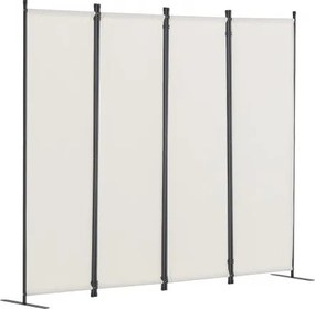 VEVOR Room Divider 4-Panel Folding Privacy Screen Fabric Partition Office White