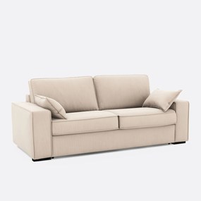 Καναπές-κρεβάτι με βελούδινο κοτλέ ύφασμα, Cecilia