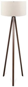 Φωτιστικό δαπέδου PWL-1059 pakoworld Ε27 καρυδί-μπεζ Φ38x140εκ